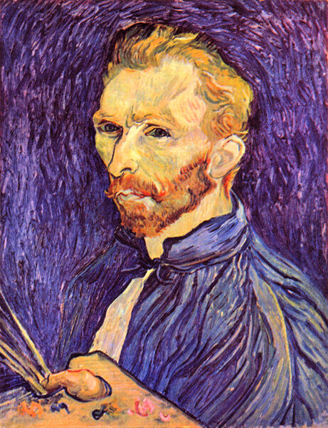 Self Portait with pallette by Van Gogh
